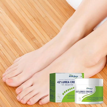 South Moon Urea Cream with 2% Salicylic Acid, moisturizing skincare product for dry and rough skin, natural and hydrating formula.