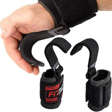 My Store Lordex Fitness lifting hook straps for weightlifting, showing durable black straps with padded handles