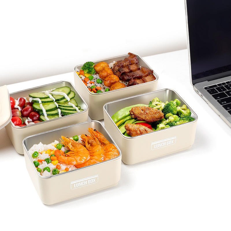 My Store lunch box set with insulated carry bag, featuring multiple compartments and a secure zipper closure for easy meal transport.