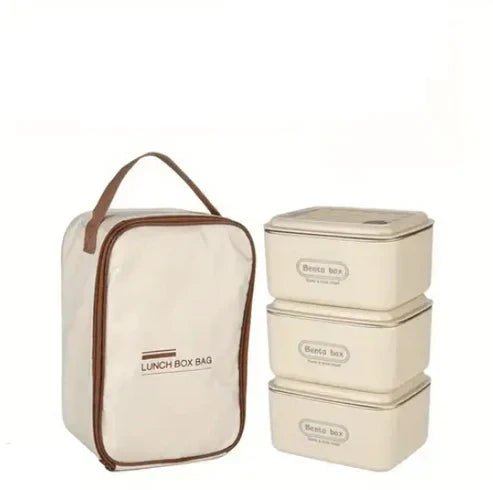 My Store lunch box set with insulated carry bag, including multiple containers for easy meal organization and portability.