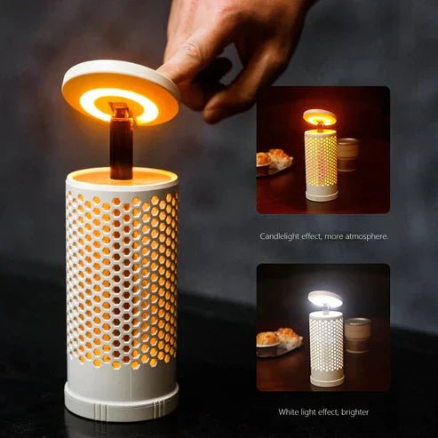 Telescopic camping light from My Store with extendable aluminum pole and bright LED flashlight for outdoor camping and hiking.