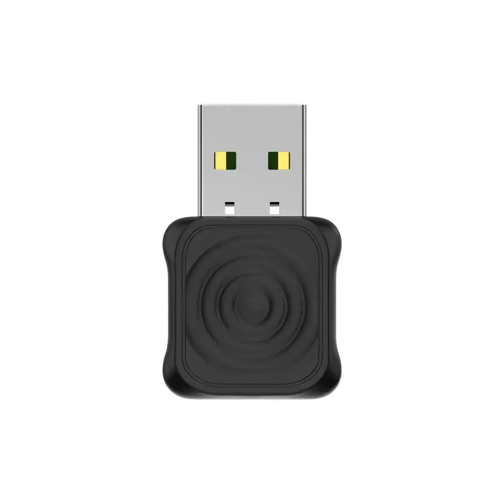 Wireless Car Play adapter by My Store, showing compact device with USB connector for seamless iPhone connectivity in vehicles.